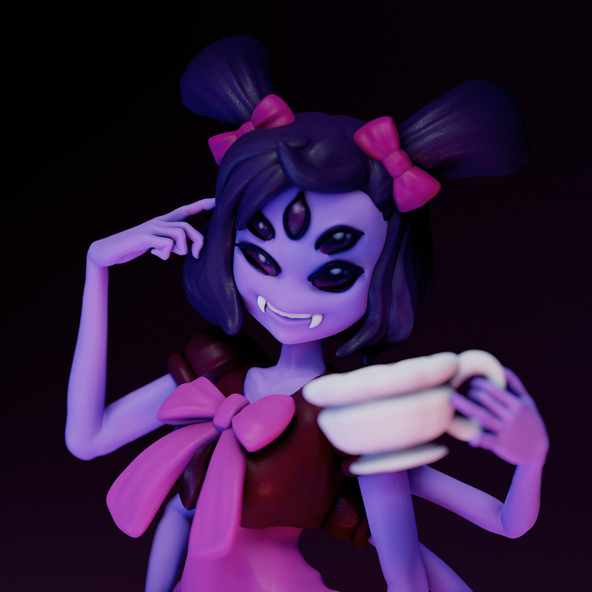 Muffet, Undertale Fanart - ZBrushCentral
