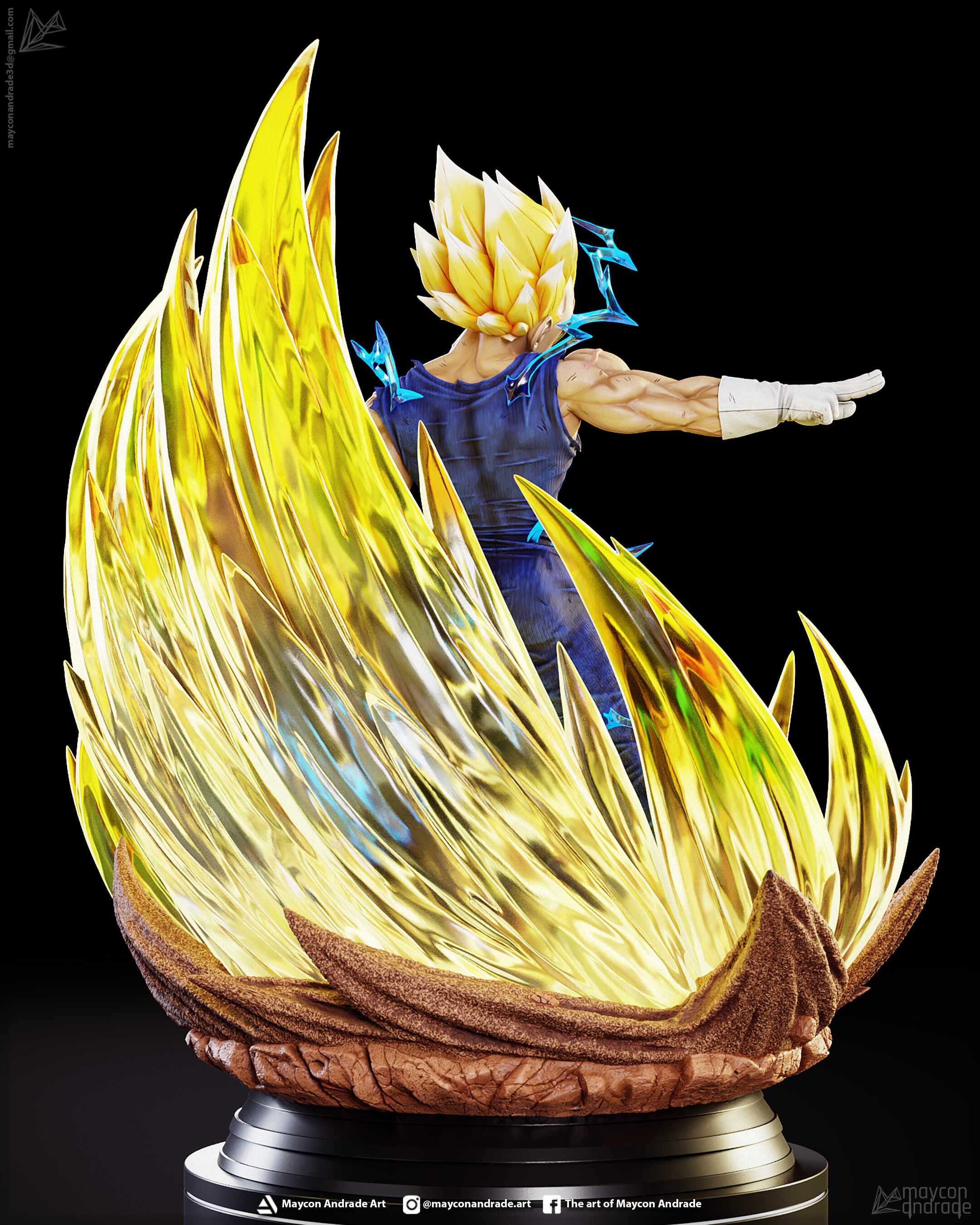 Vegeta Final Flash Statue - ZBrushCentral