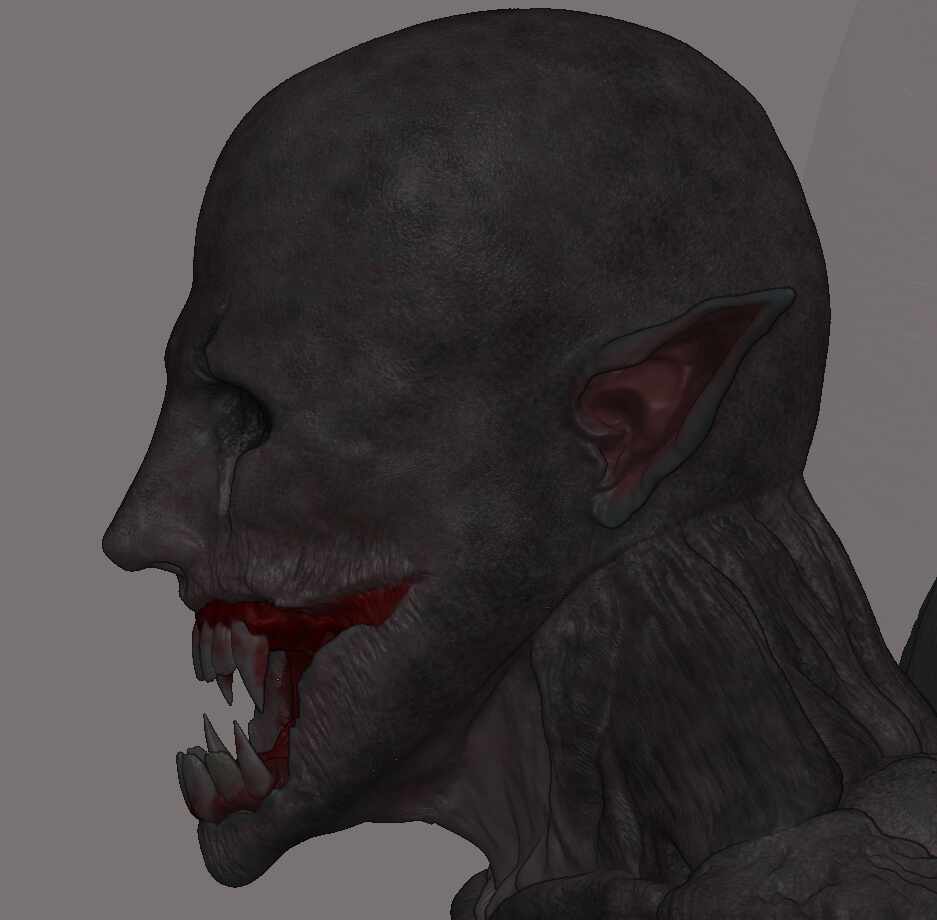 Vampire Right closeup in fog