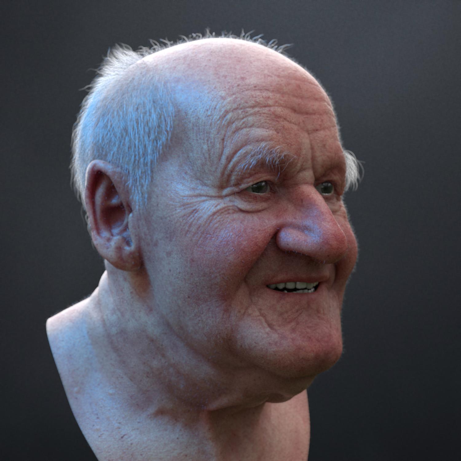 Grandpa. 3д лицо дедушки. God grandpa.