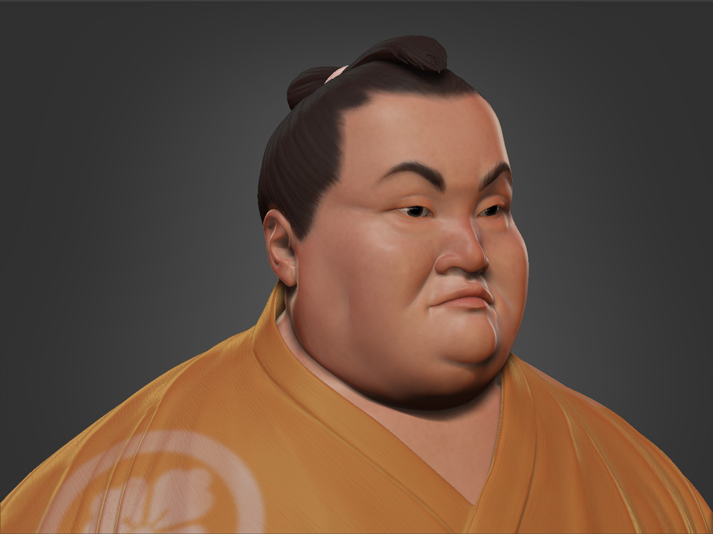 zbrush character sumo fighter asset