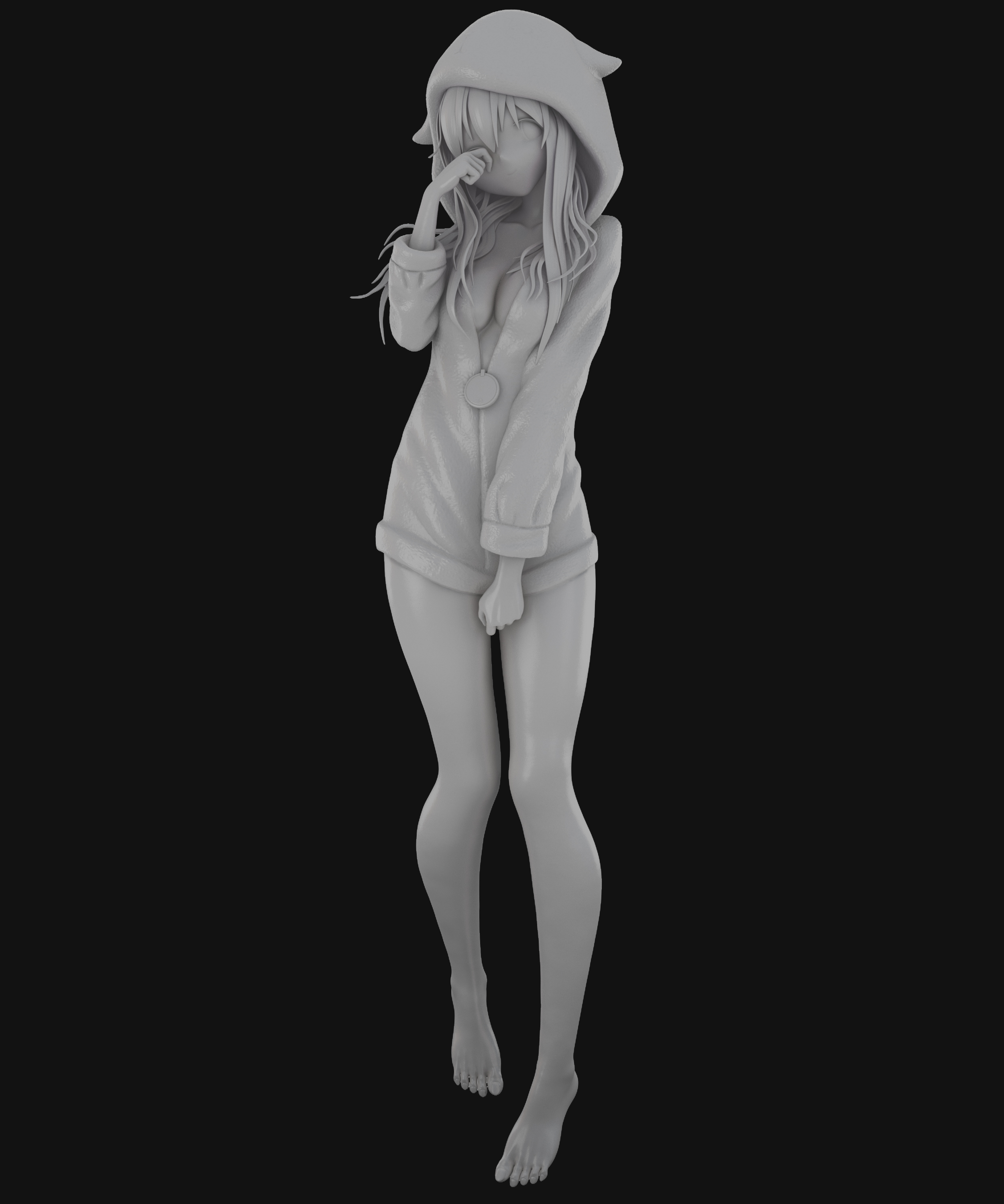 Anime girl in towel ZBrushCentral