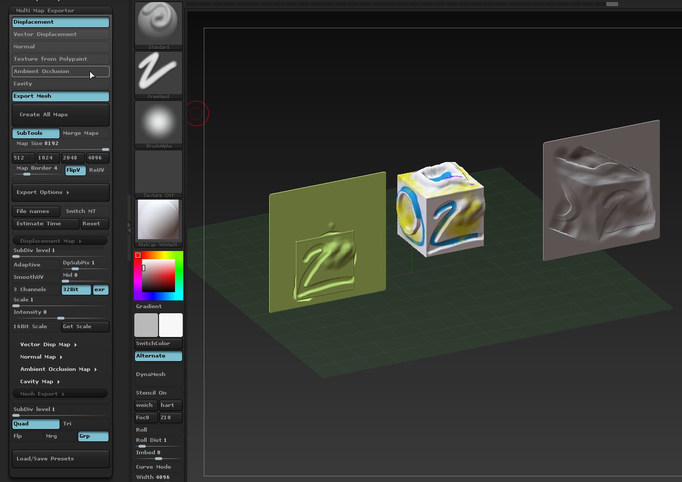 How MultiTiling UV Maps Polygroup each Subtool ZBrush.jpg