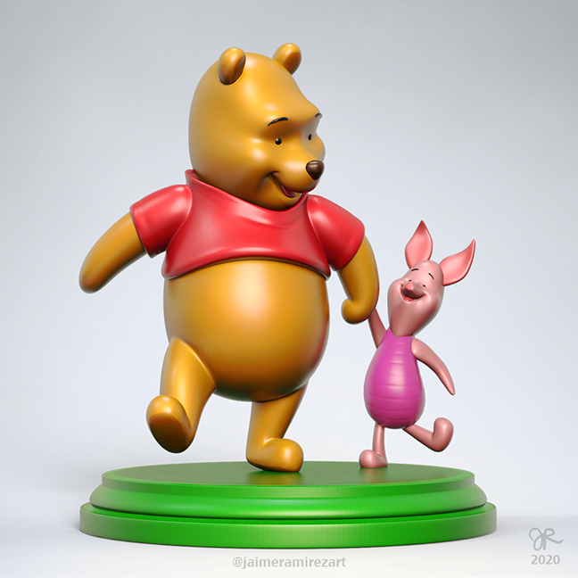 winnie the pooh stone statue