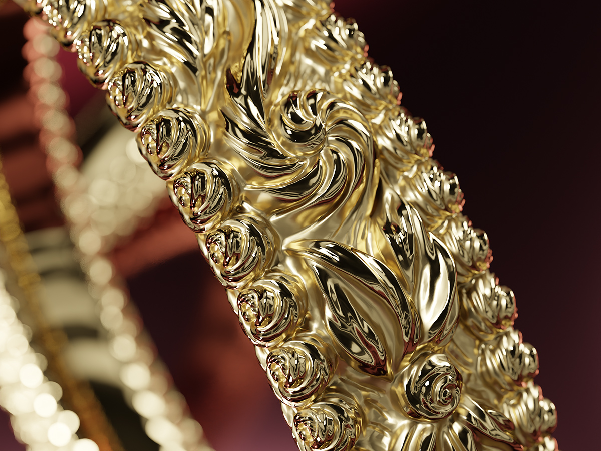 Braided Radiance Ring - 3D rendering Close-Up
