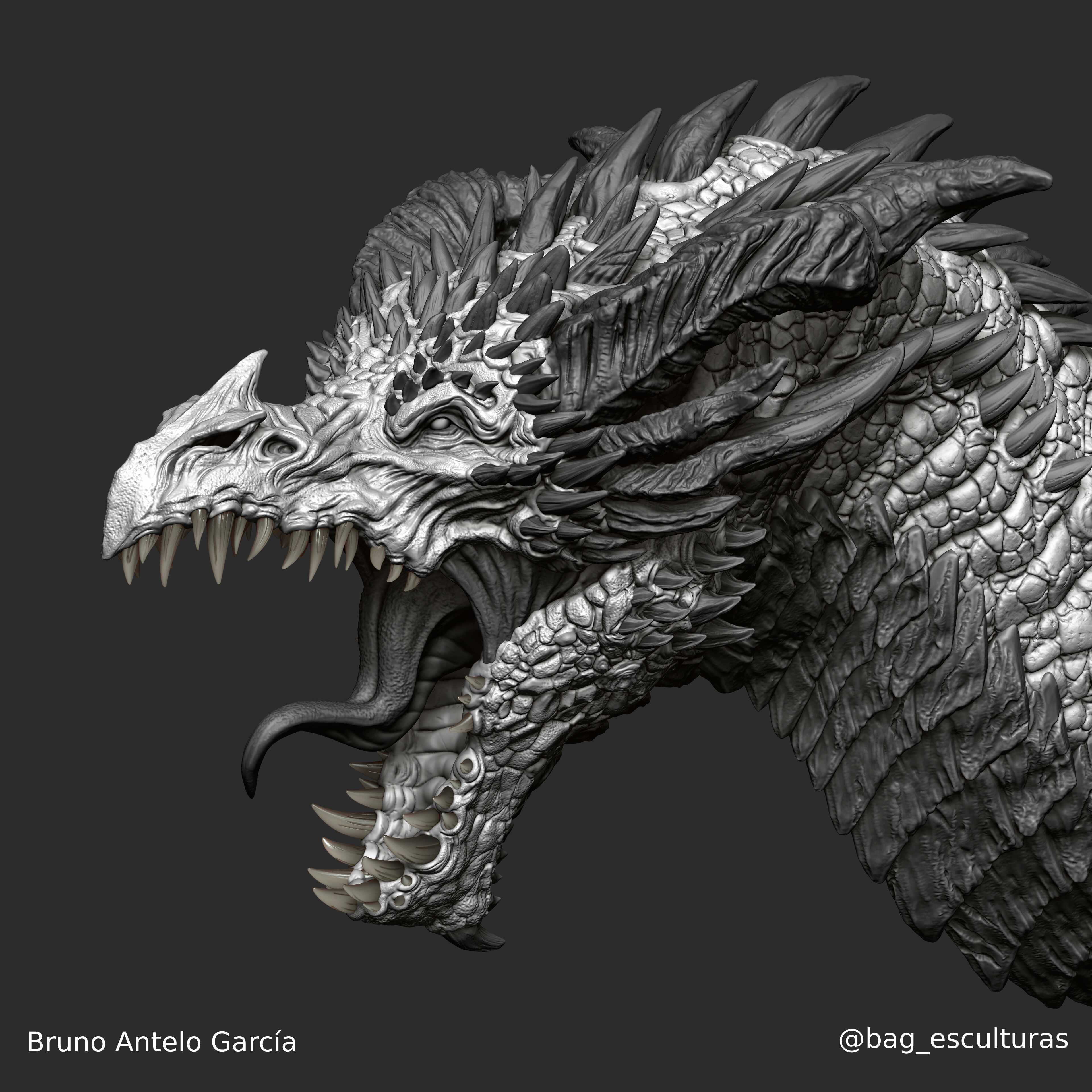 Dragon Bust Concept - ZBrushCentral