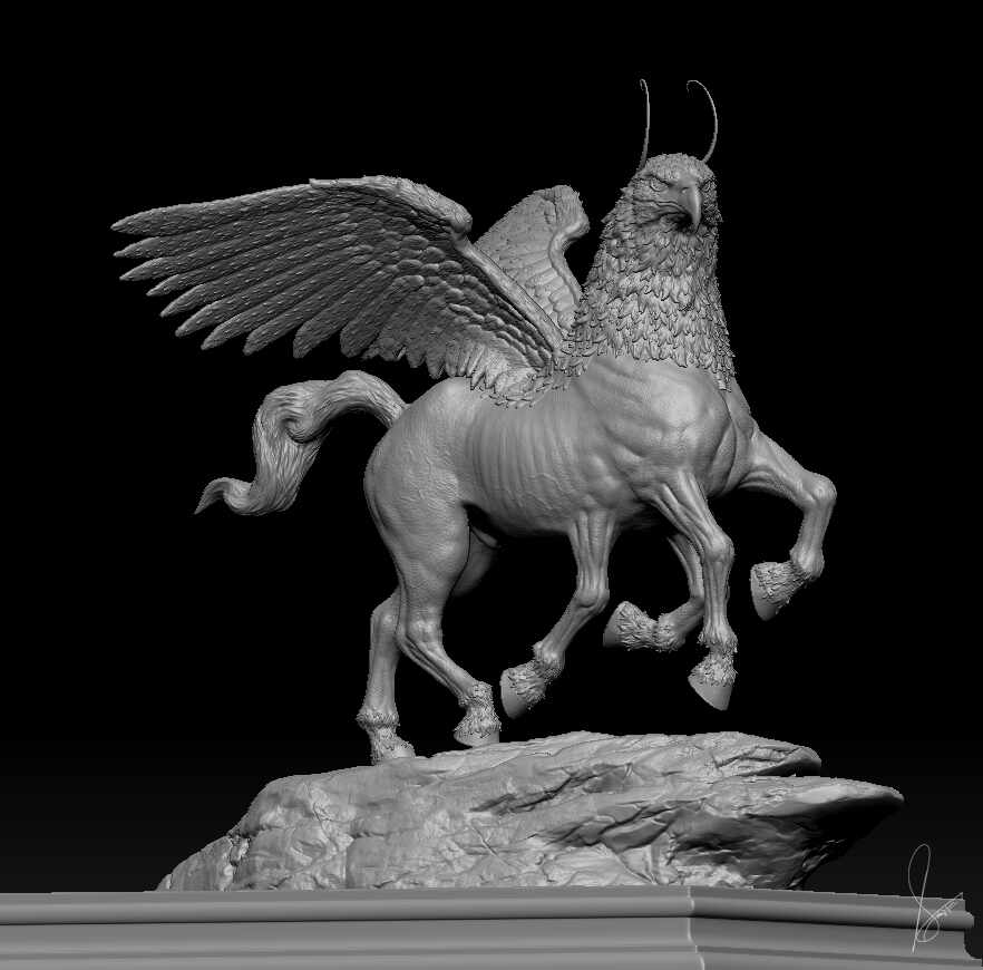 Hippogriff-X_Creature_Digital_Sculpture_Surajit_Sen_Dec2025_WIP4