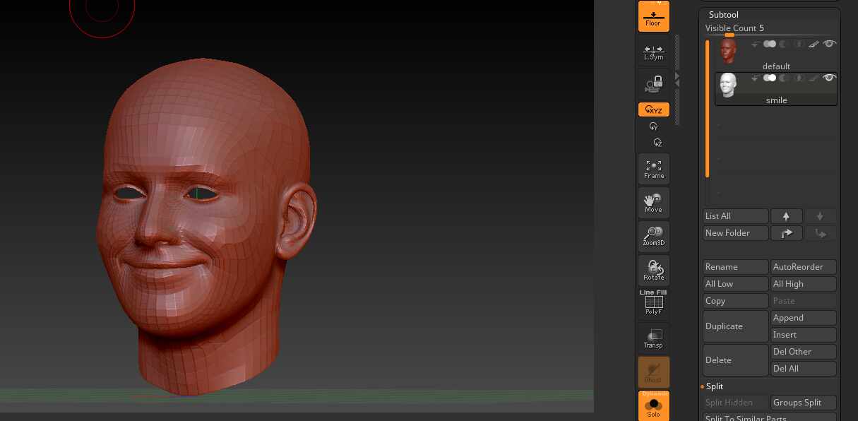 import blendshapes zbrush