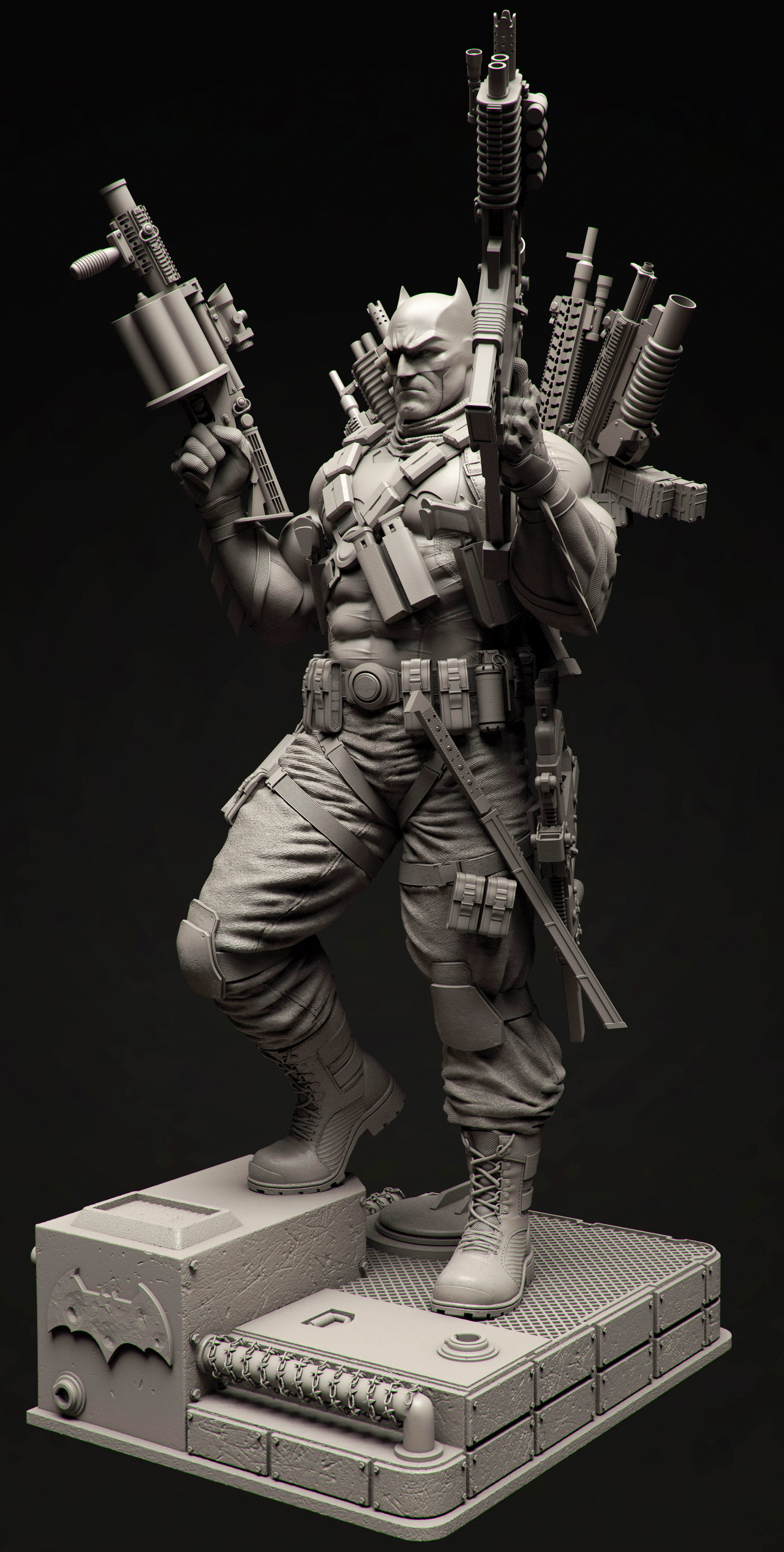 grim knight batman statue