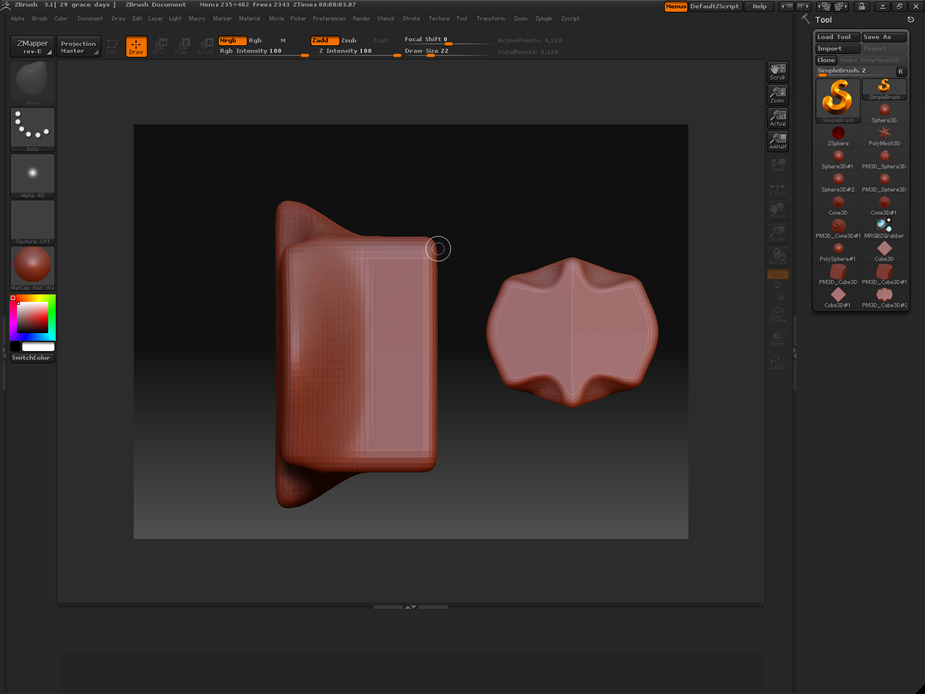 why cant i edit the model in zbrush