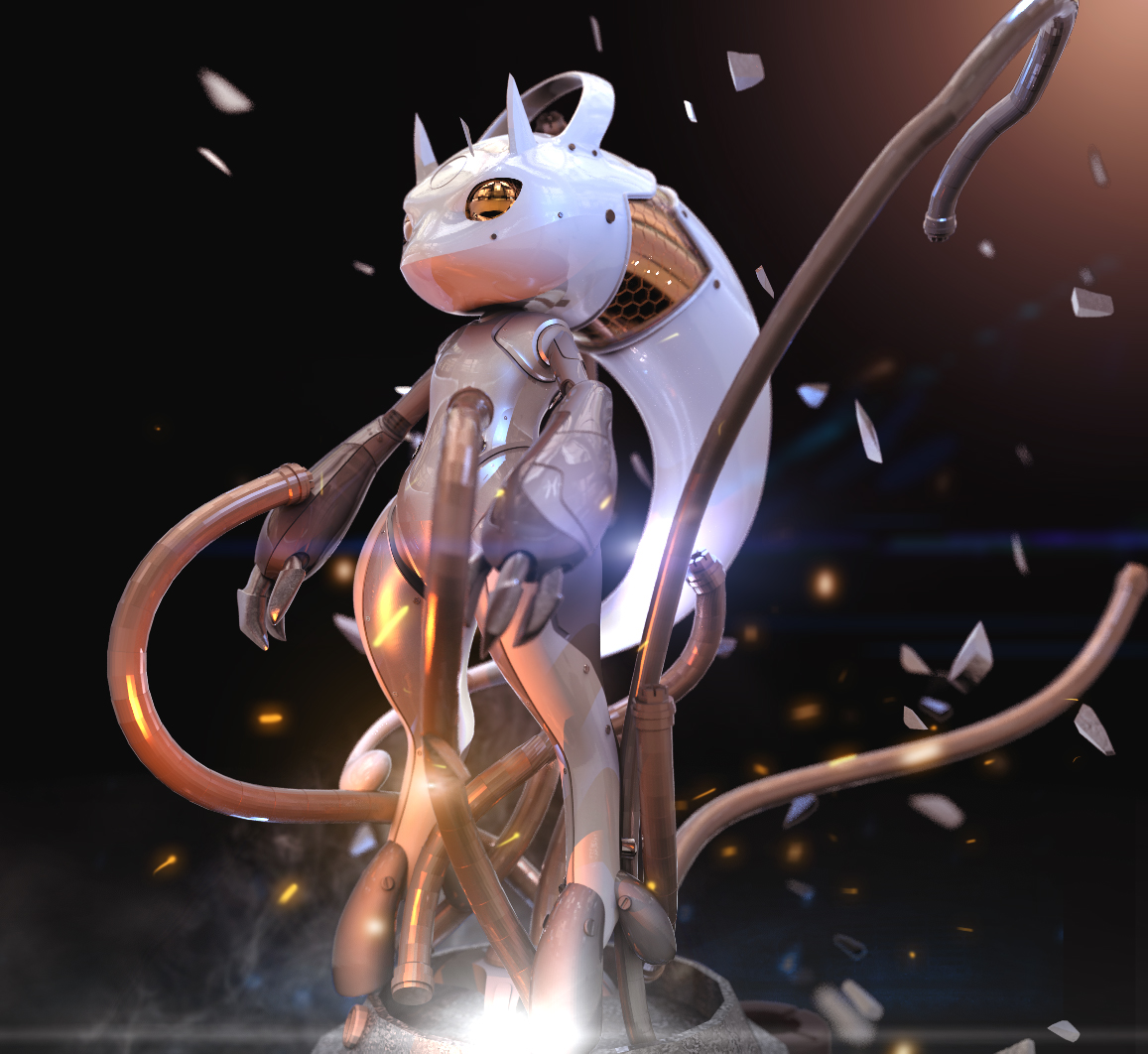 ArtStation - CyberDex: 150. Mewtwo