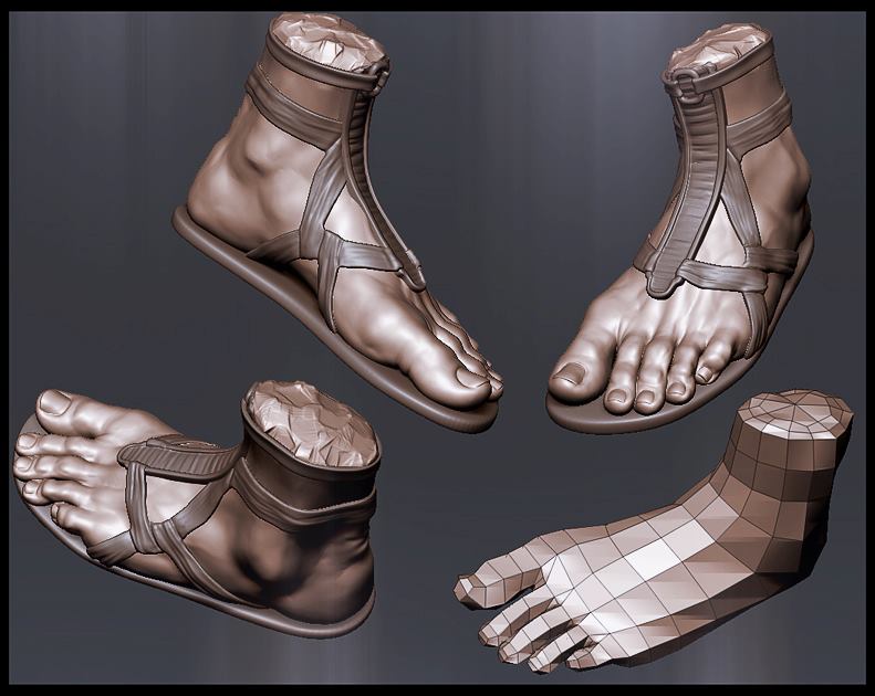 toes weld zbrush feet