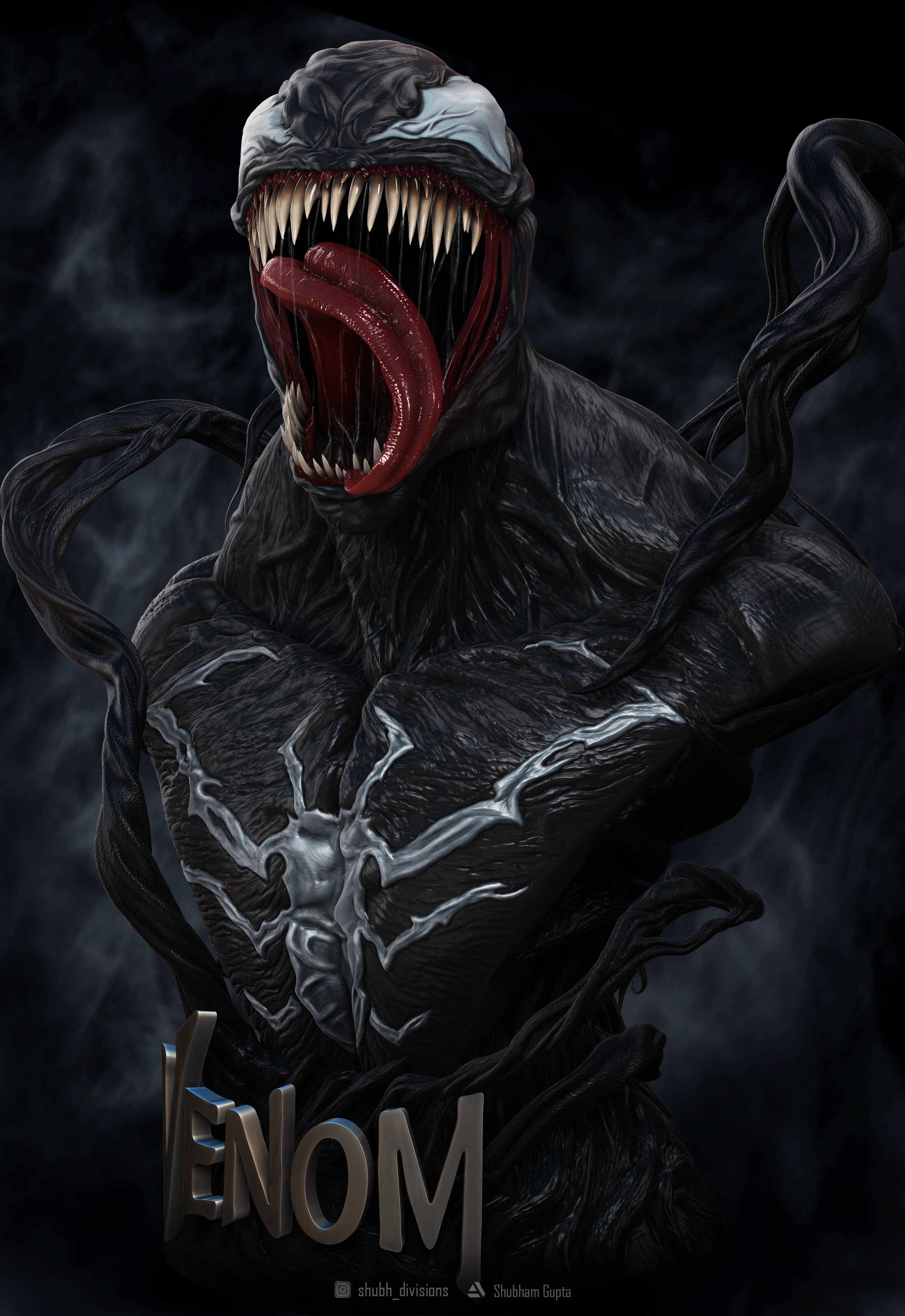 Venom Bust Fan Art - ZBrushCentral