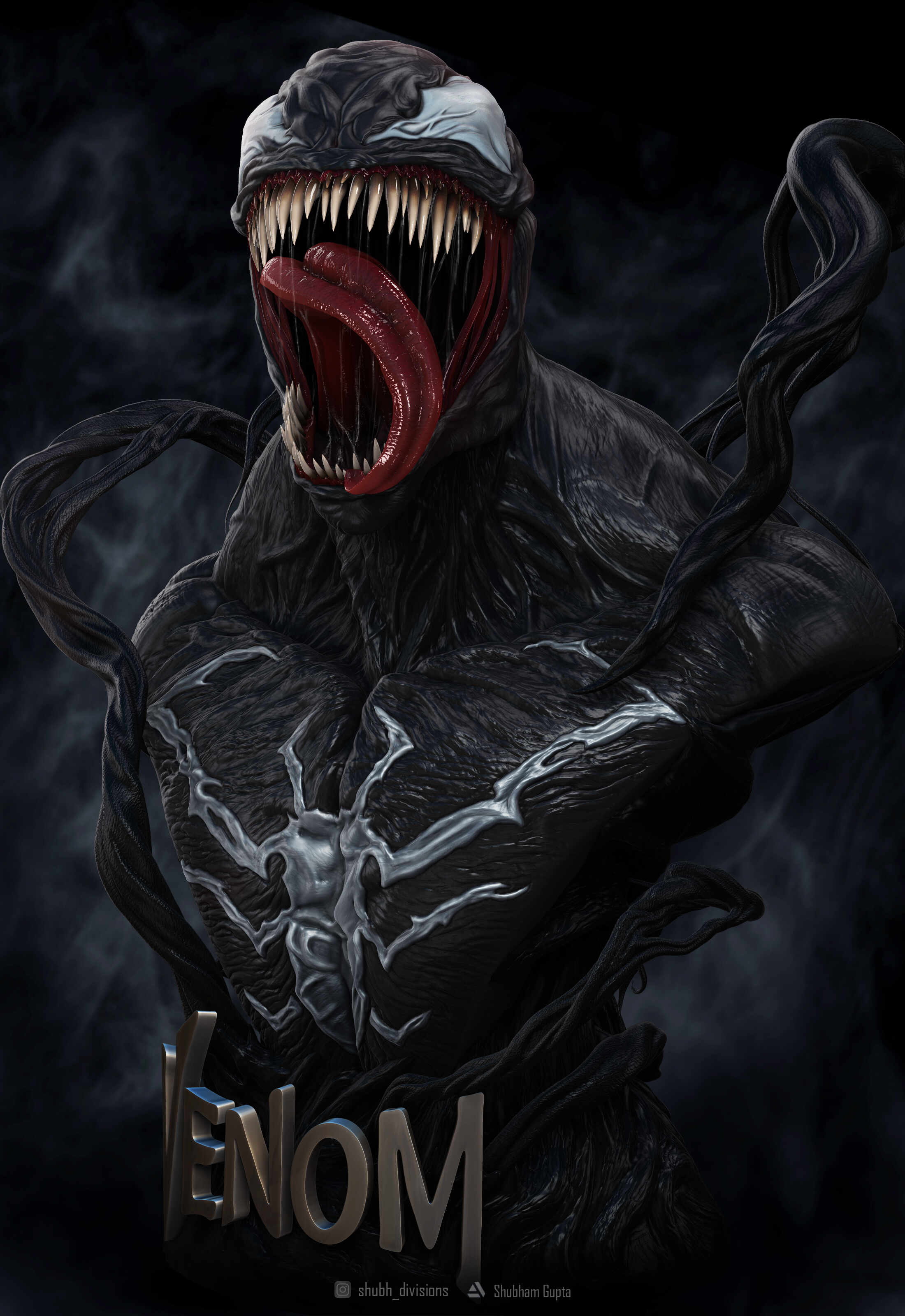 Venom Bust Fan Art - ZBrushCentral Venom Bust Fan Art - ZBrushCentral
