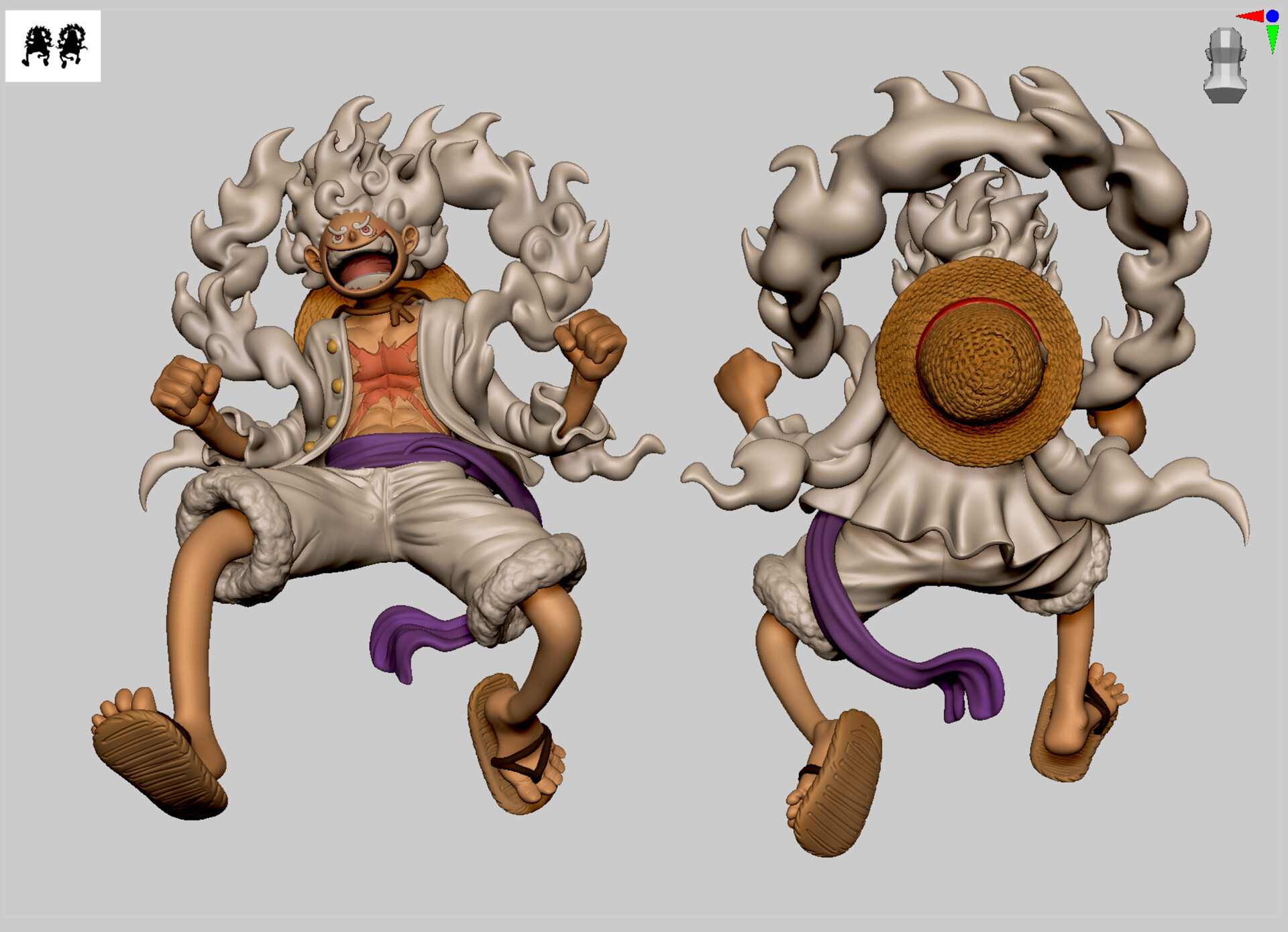 Monkey D. Luffy - Gear 5 Nika (One Piece) - ZBrushCentral