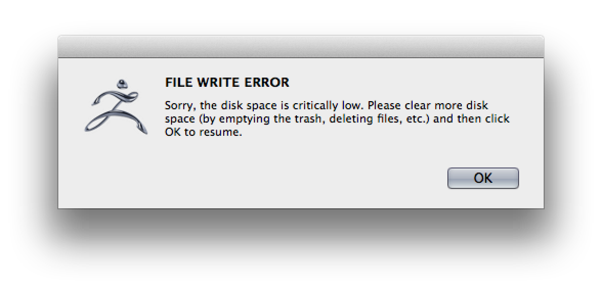file write error zbrush