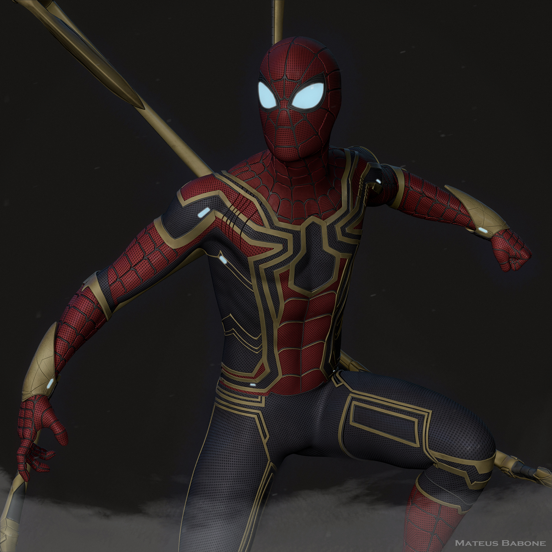 Marvel Iron Spider Fan Art For 3d Print Zbrushcentral