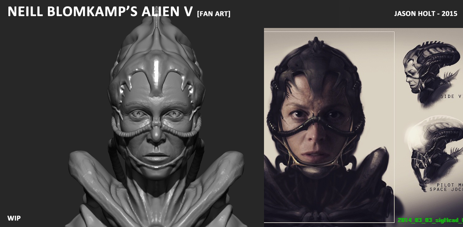 Neill Blomkamp S Alien V Fan Art Wip Zbrushcentral