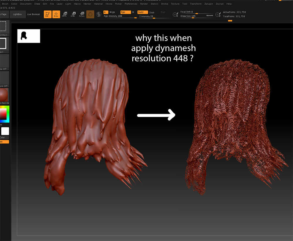 zbrush dynamesh without closing holes