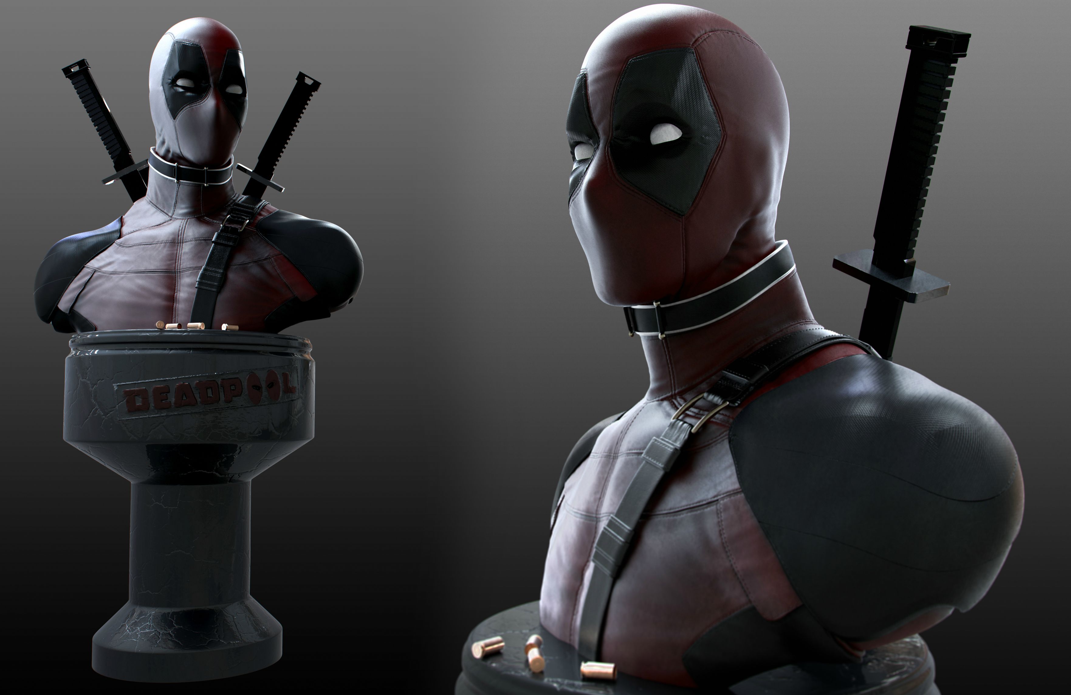 deadpool zbrush model 3ds