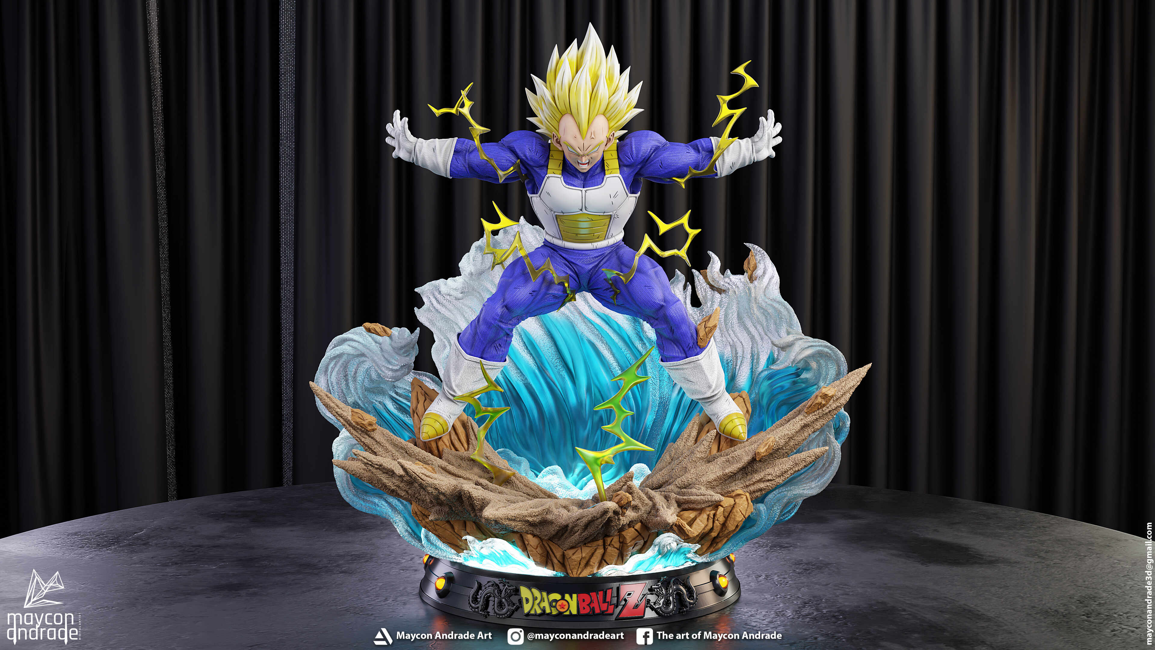 Vegeta Final Flash Statue - ZBrushCentral