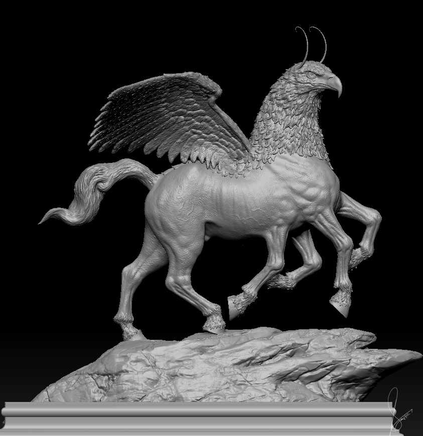 Hippogriff-X_Creature_Digital_Sculpture_Surajit_Sen_Dec2025_WIP7