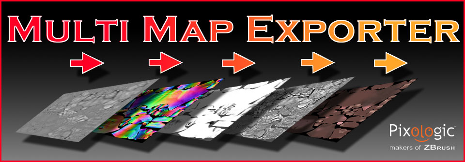 using the multi map exporter in zbrush