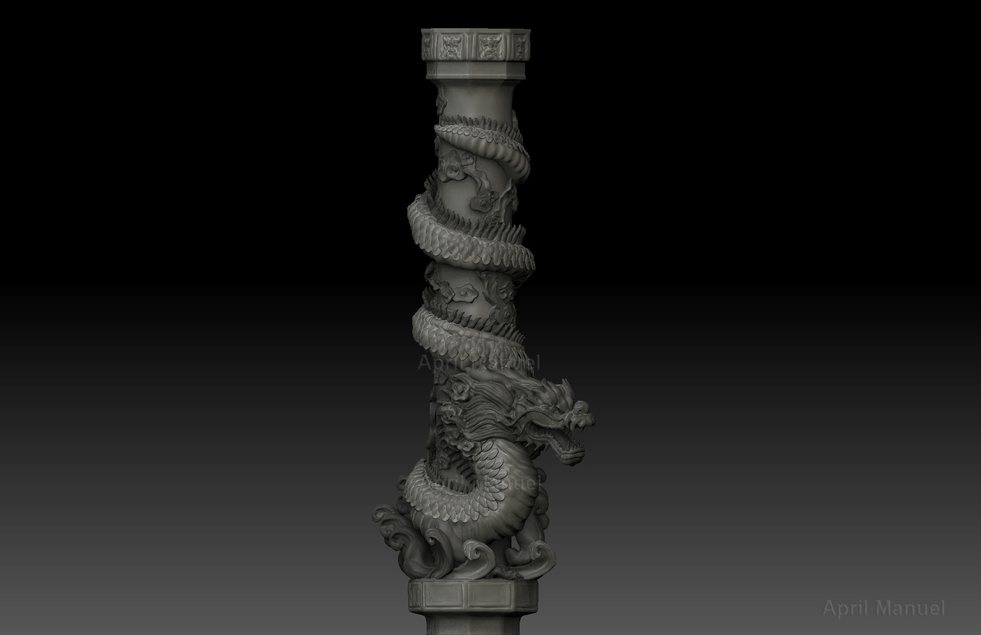 Dragon Column ZBrushCentral