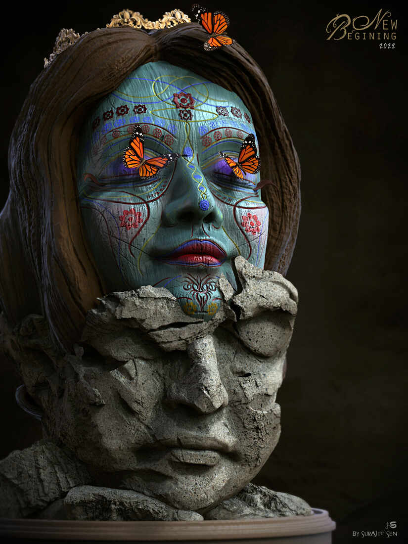 New_Begining_Digital_Sculpture_SurajitSen_Jan2022_L
