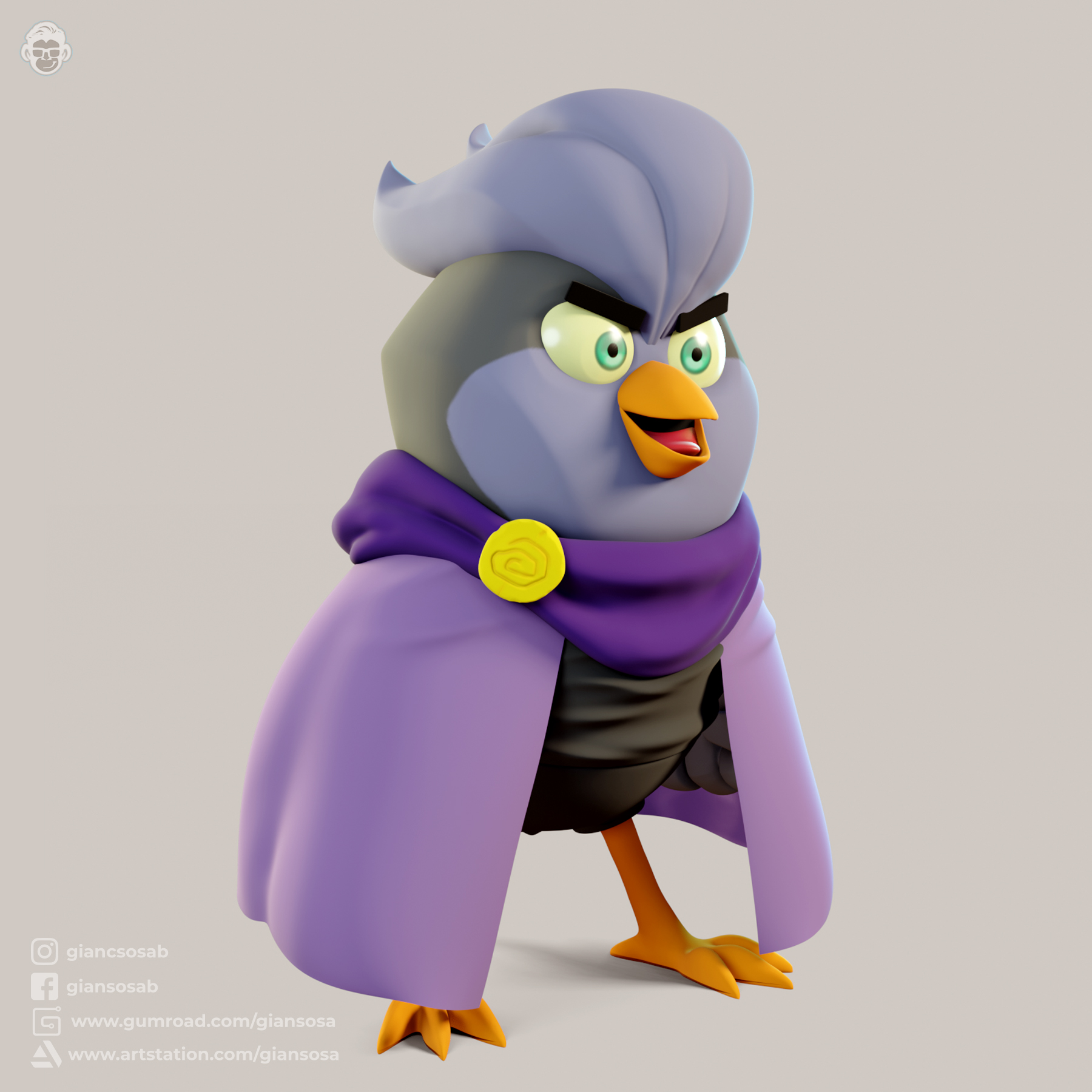 zbrush cartoon bird