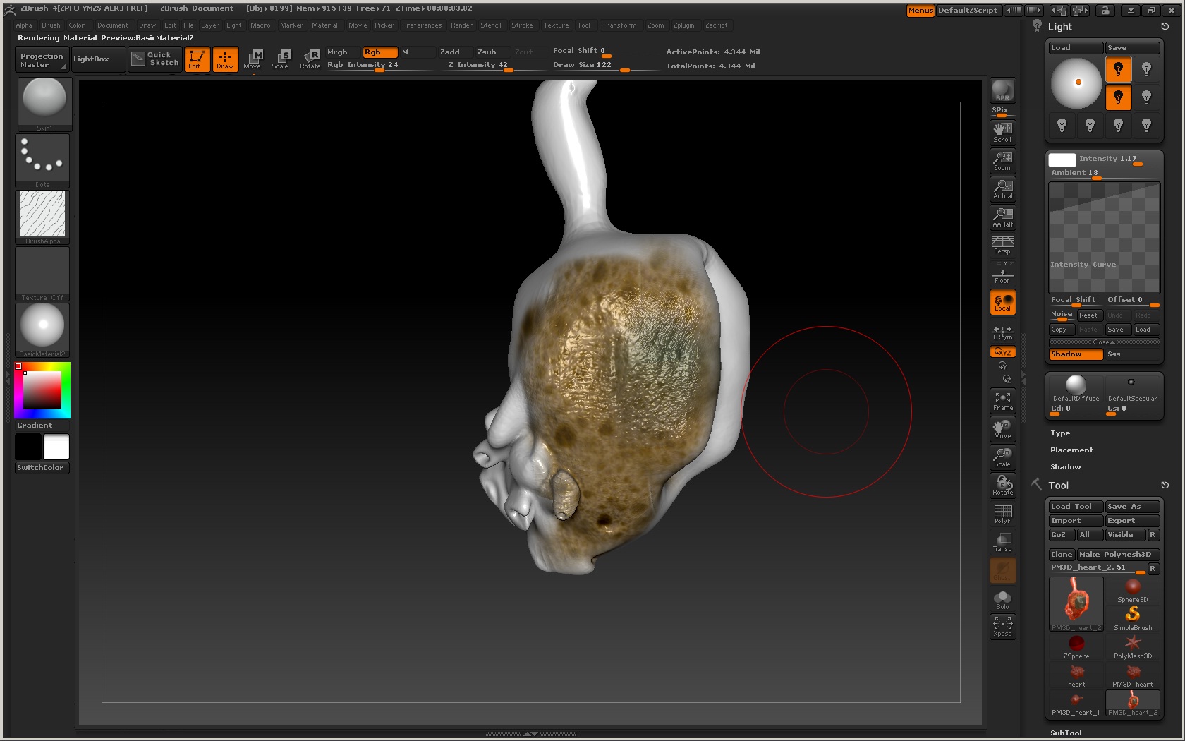 zbrush cant edit object