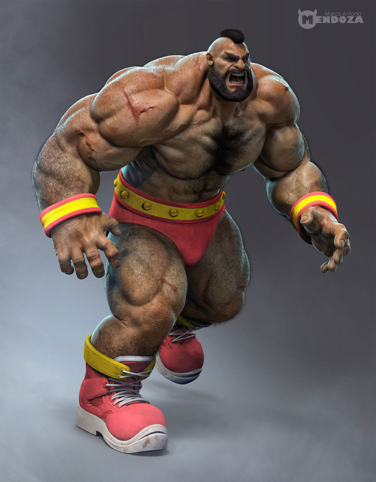 Zangief Street Fighter Fan Art - Finished Projects - Blender Artists  Community