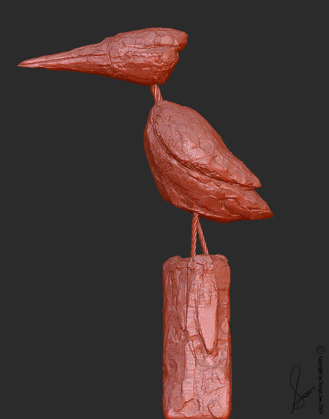 Structural Bird_Digital_Sculpture_SurajitSen_Feb2026_WIP