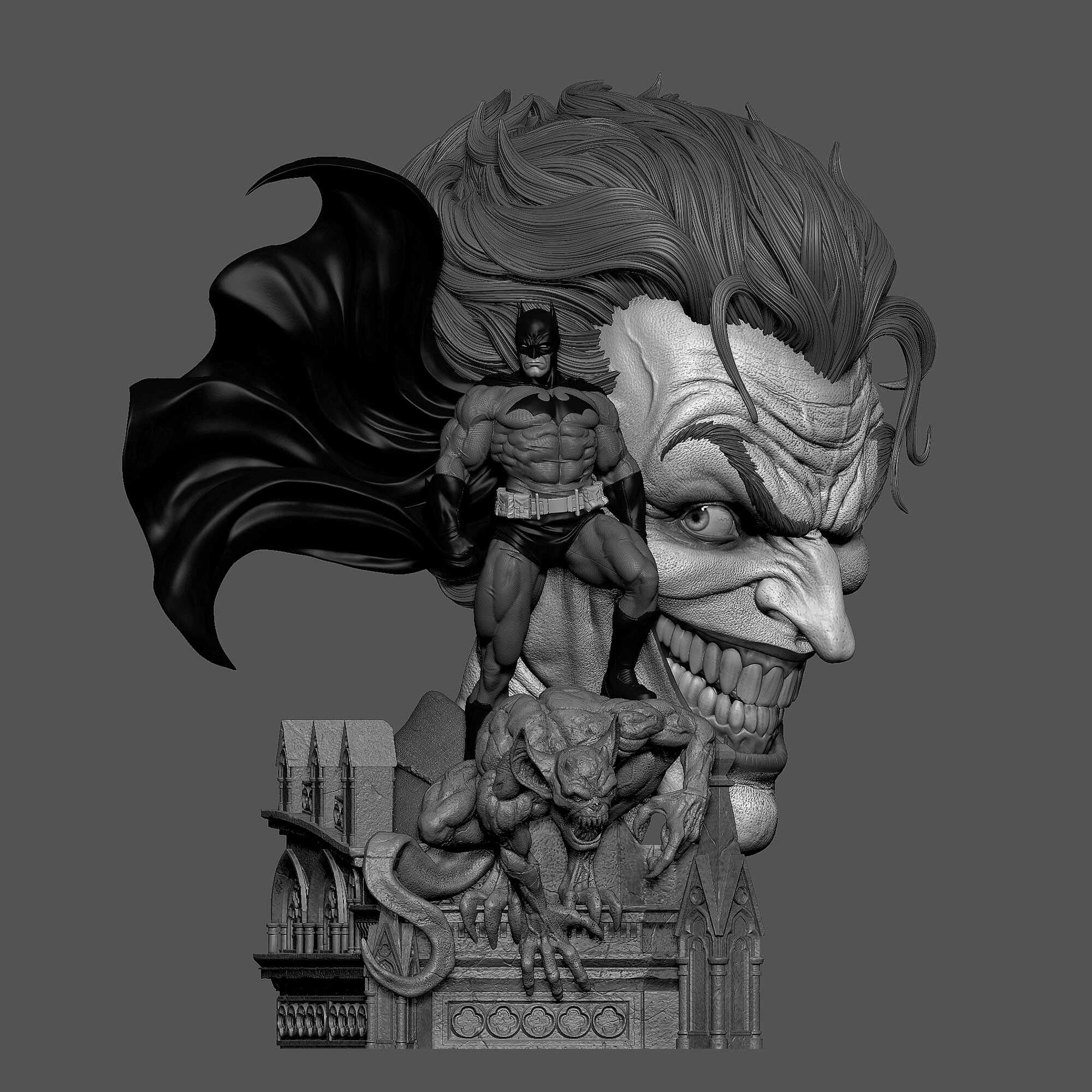 Batman Joker DIORAMA ZBrushCentral batman-joker-diorama-zbrushcentral