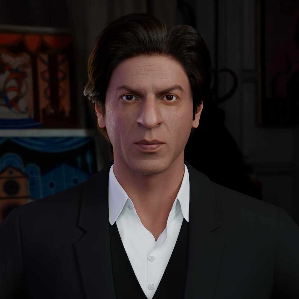 Sharukh khan 3D Sculpting Portrait By MD. Arif Ahmed WithOut Mustage with Black_ BG