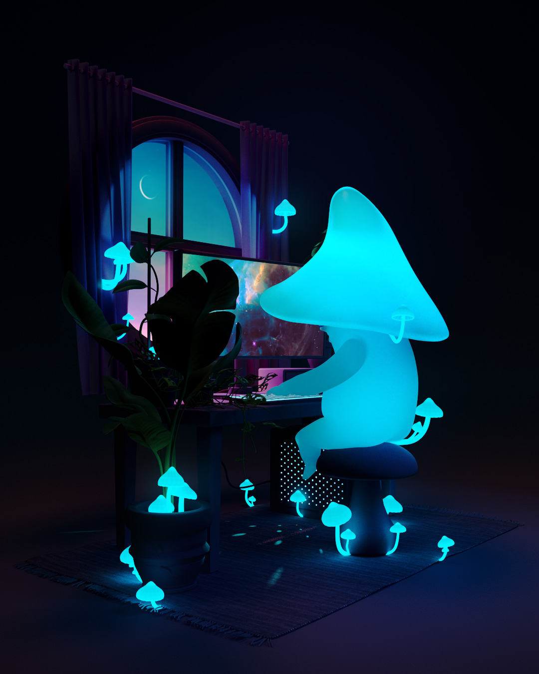 Mushroom_Render_Night_v01