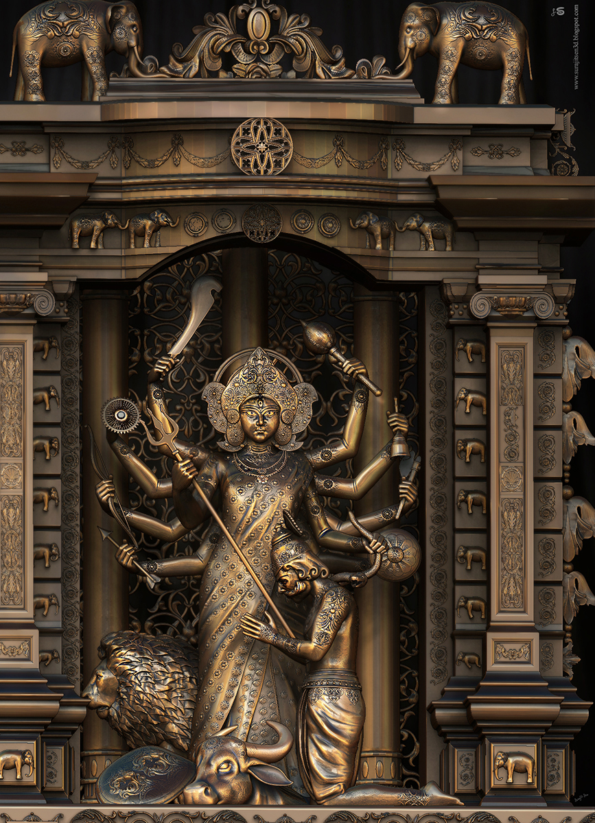 Durga_Digital_Sculpture2020_SurajitSen_Oct2020A1_L