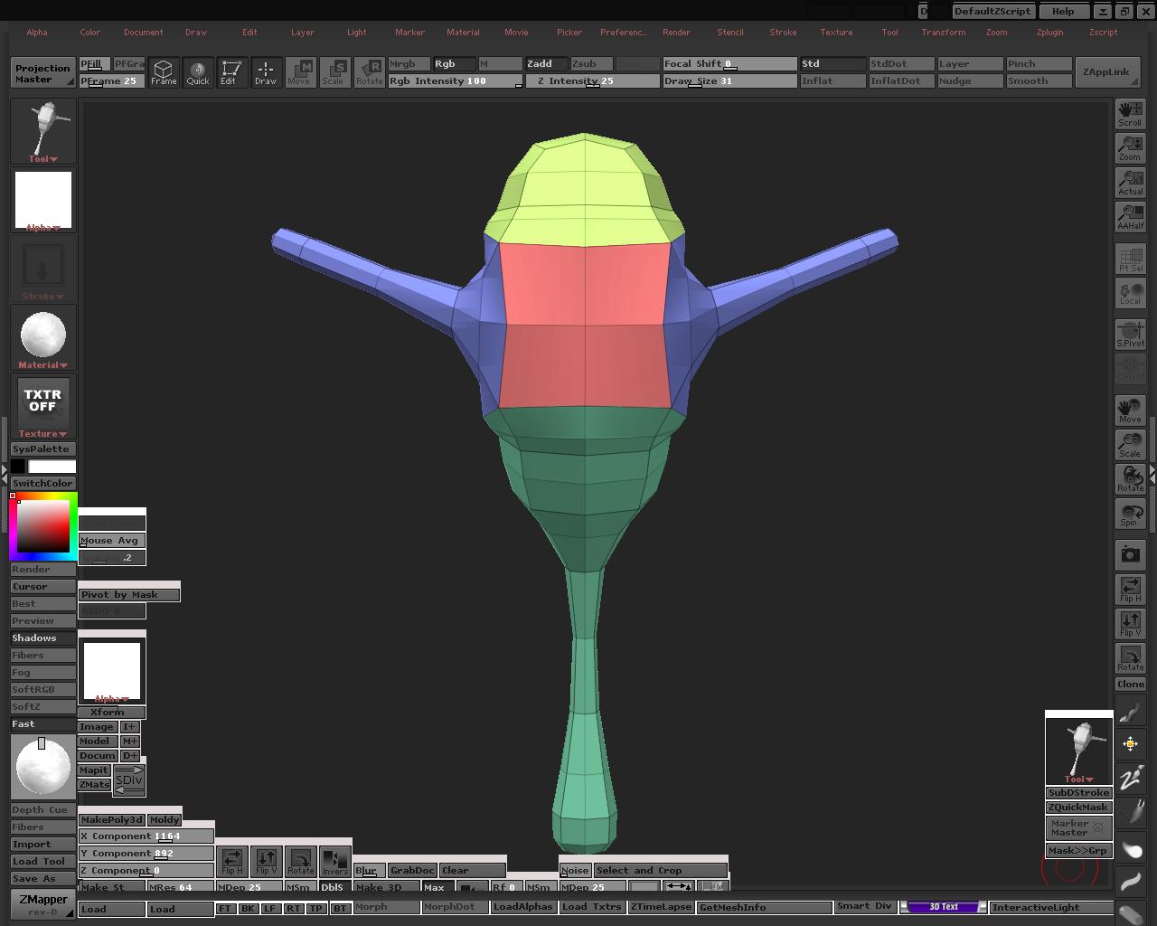 horned alein long neck low poly.JPG
