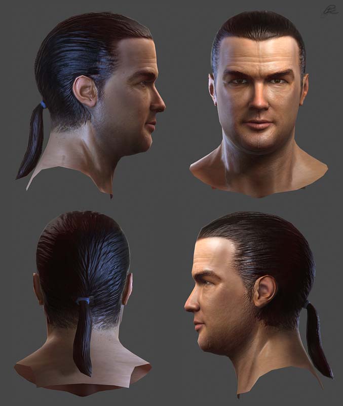 Steven Seagal Bust Wip Zbrushcentral