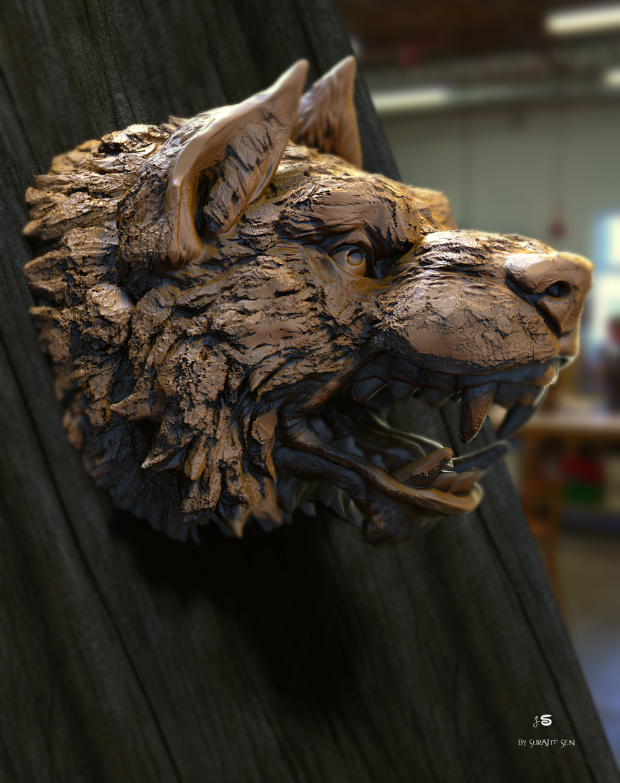 Wolf_Quick_blocking_Digital_SCulpture_SurajitSen_April2021A_L