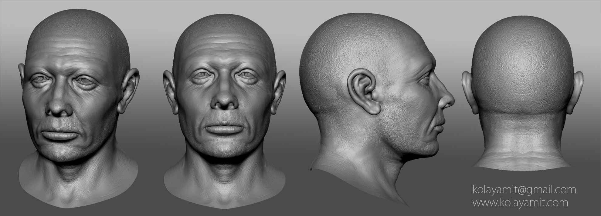 Half dude head sculpt - ZBrushCentral