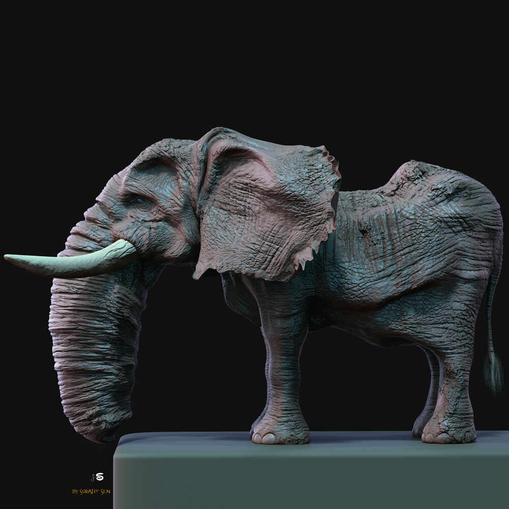 Horases_elephant_Digital_SCulpture_SurajitSen_Aug2021A_LL