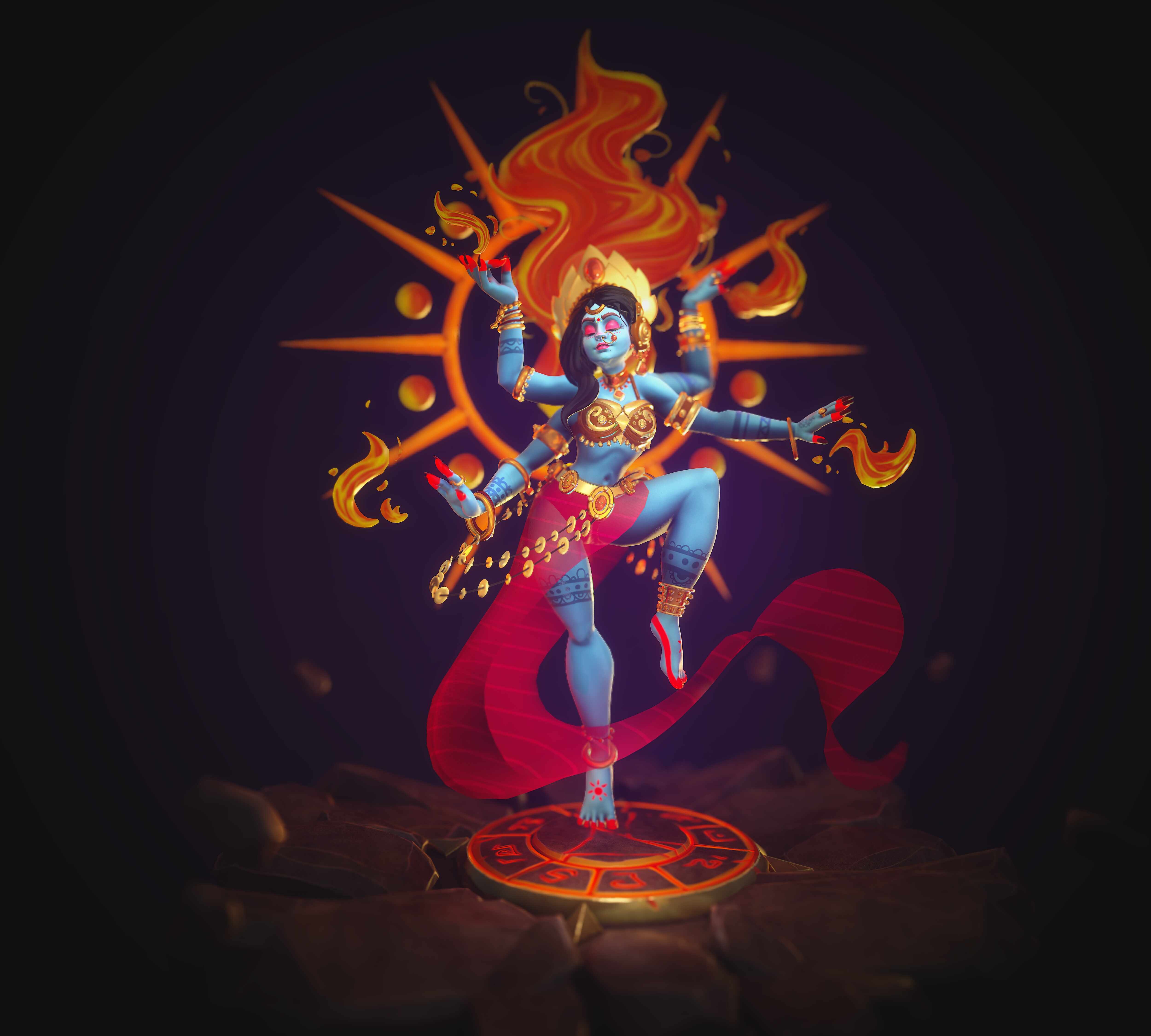 Dancing Maa Kali - ZBrushCentral, image size:5000x4500
