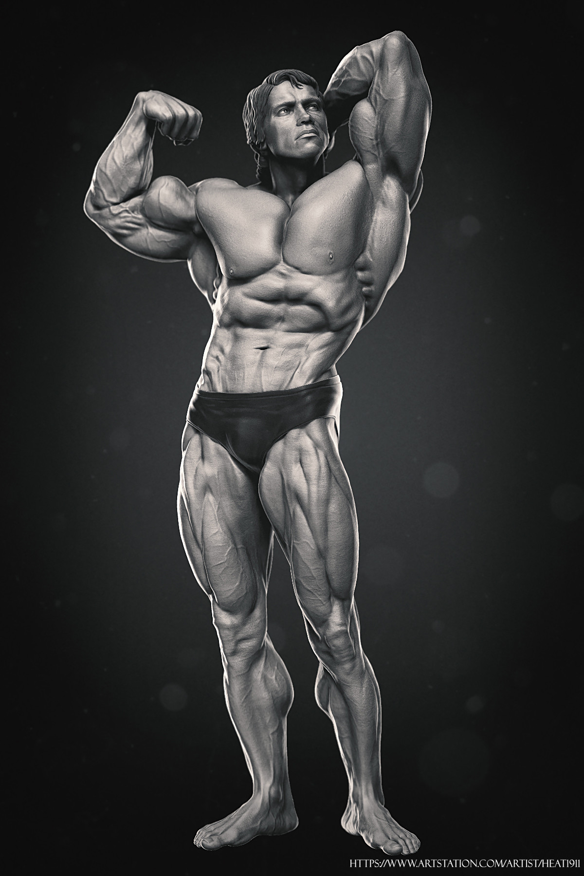 Arnold Schwarzenegger (anatomy study) .