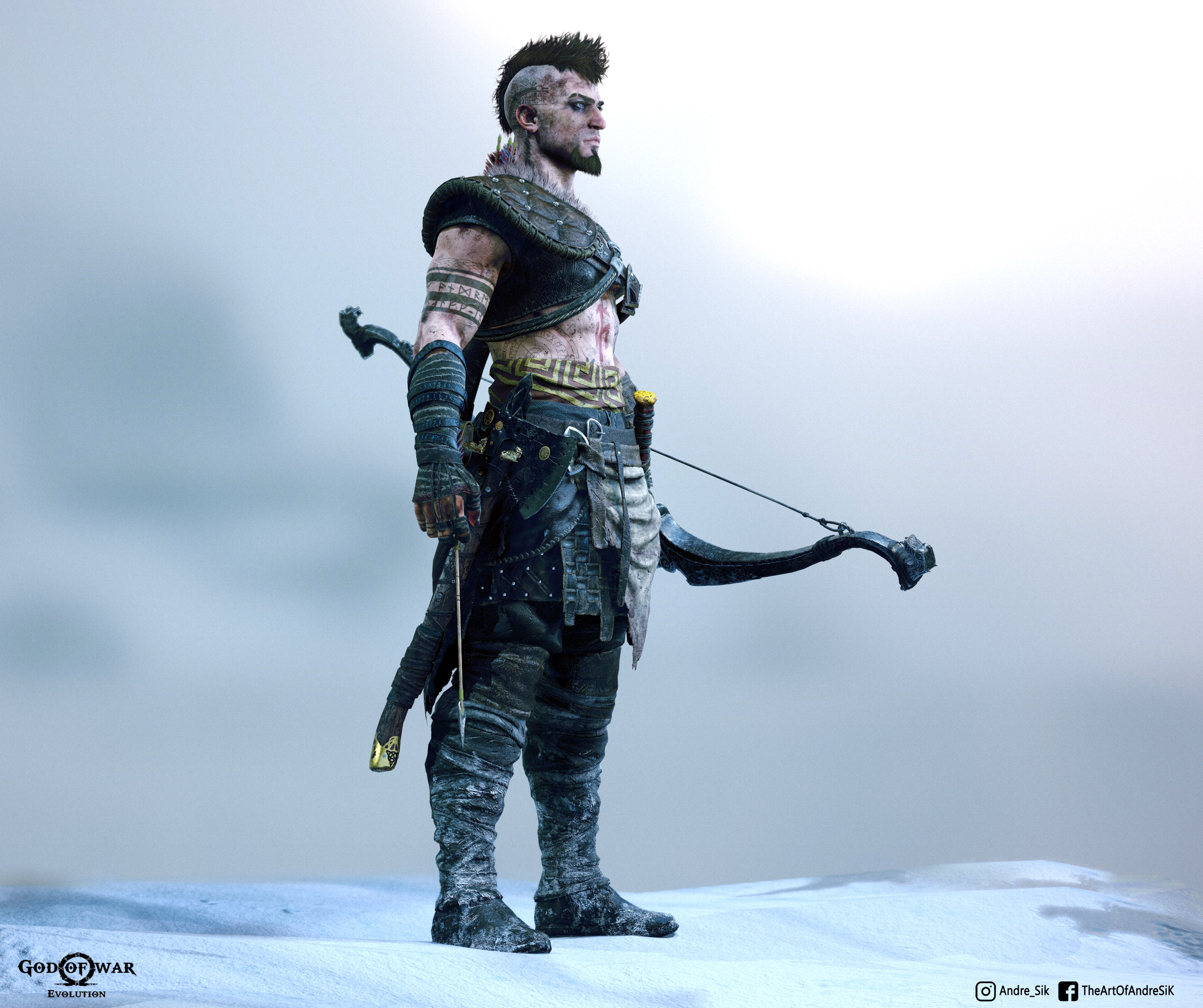 God Of War Evolution - Atreus fanart.