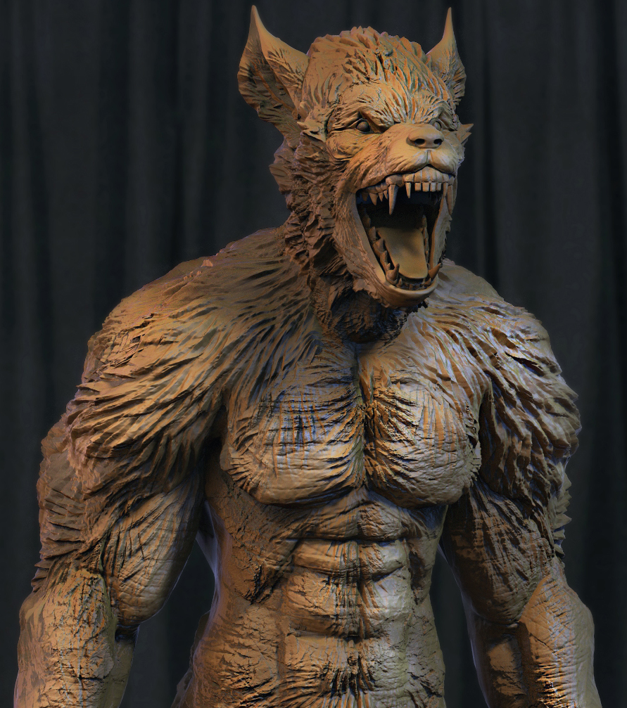 Werewolf_Digital_Sculpture_SurajitSen_April2021A_Closed