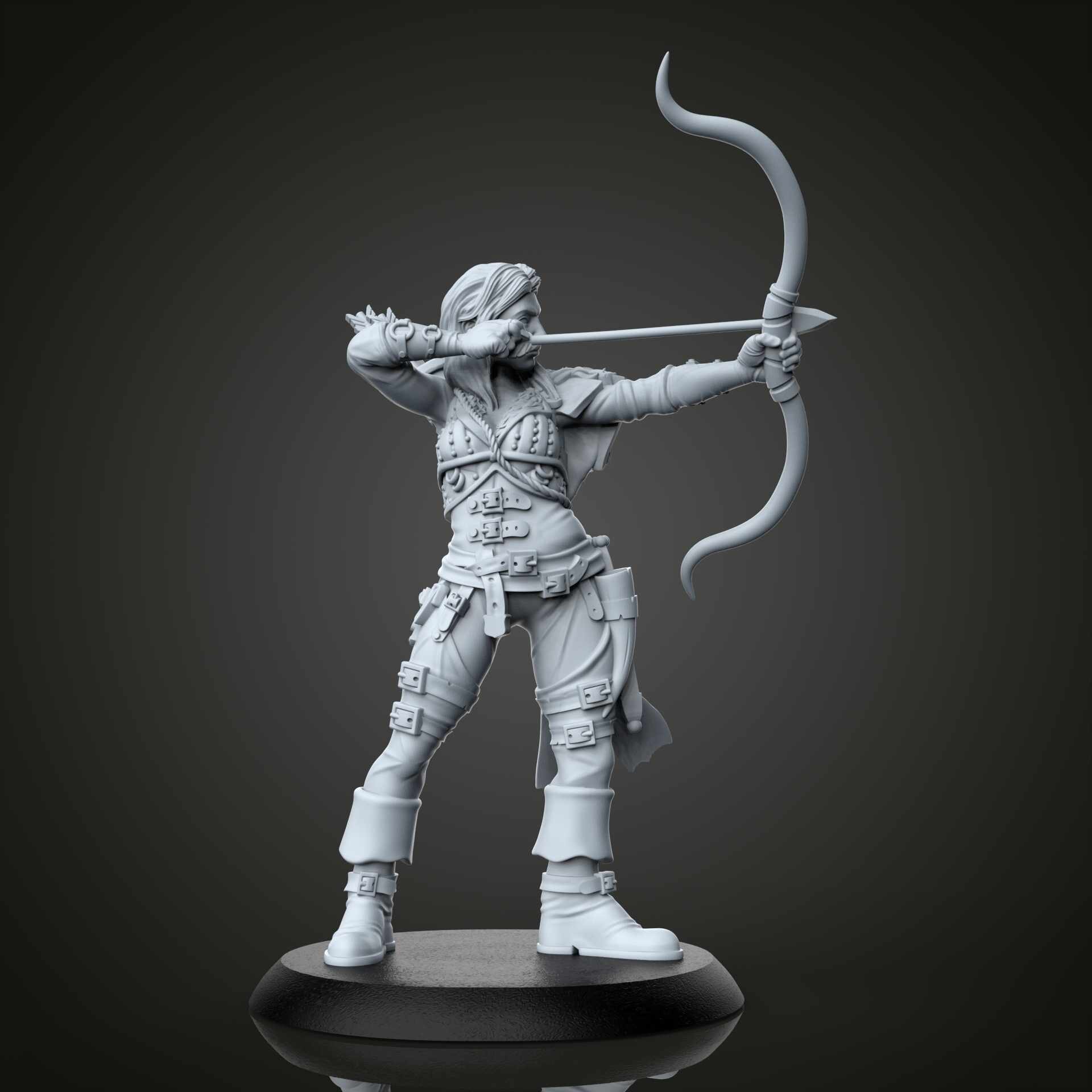 Female Archer miniature - ZBrushCentral