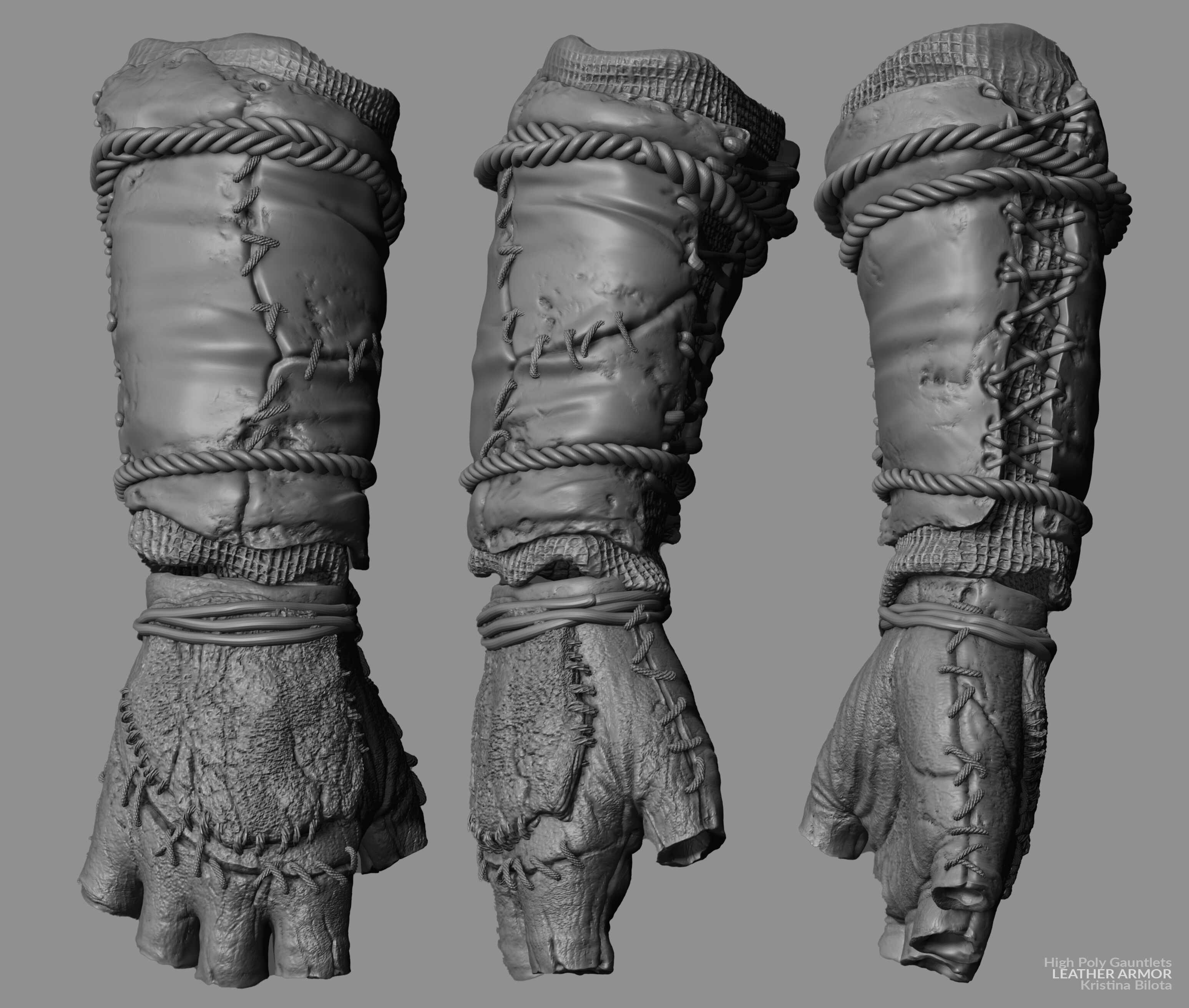 sculpting leather armor zbrush