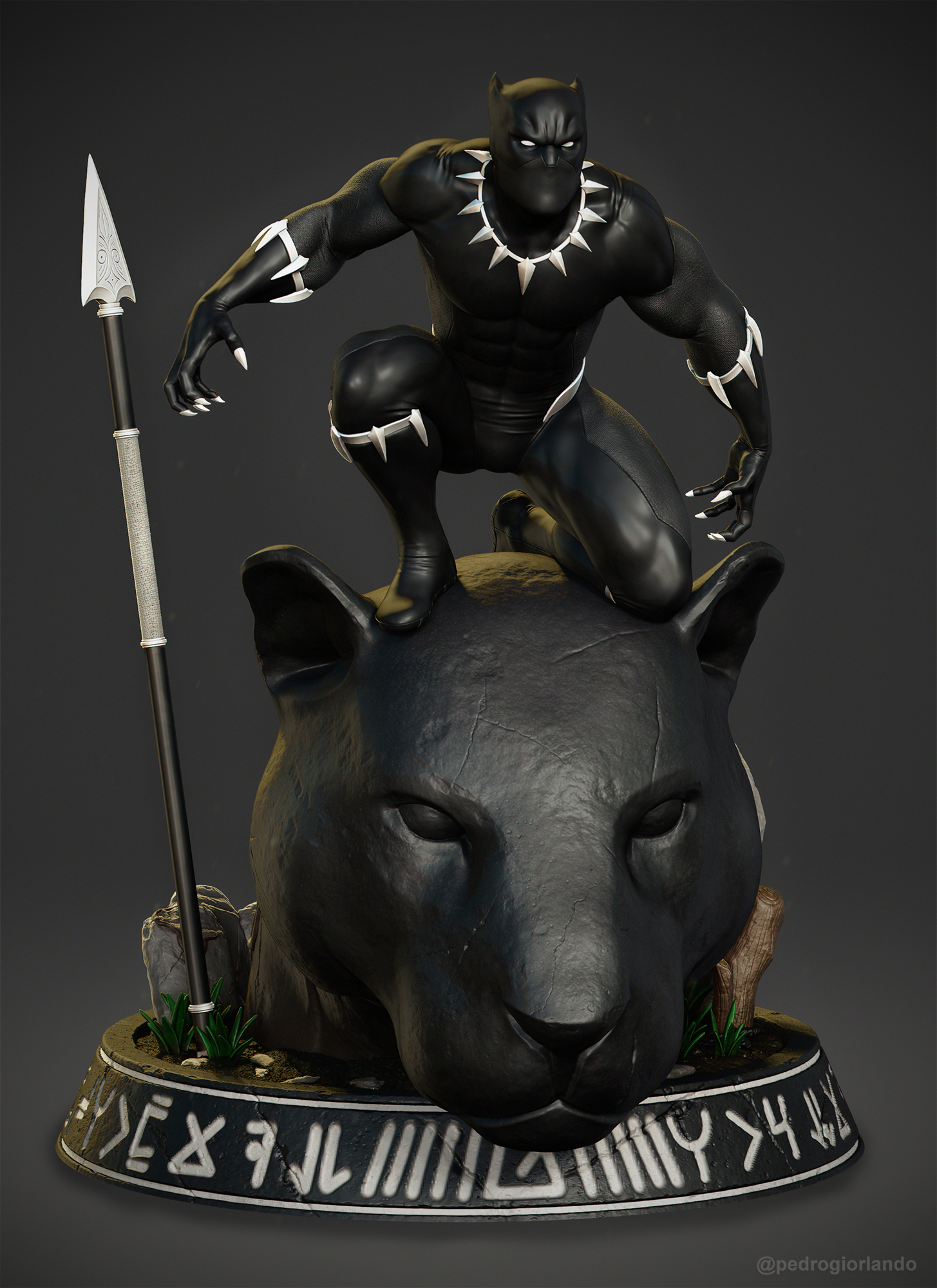 Marvel Black Panther Fan Art For 3d Print Zbrushcentral