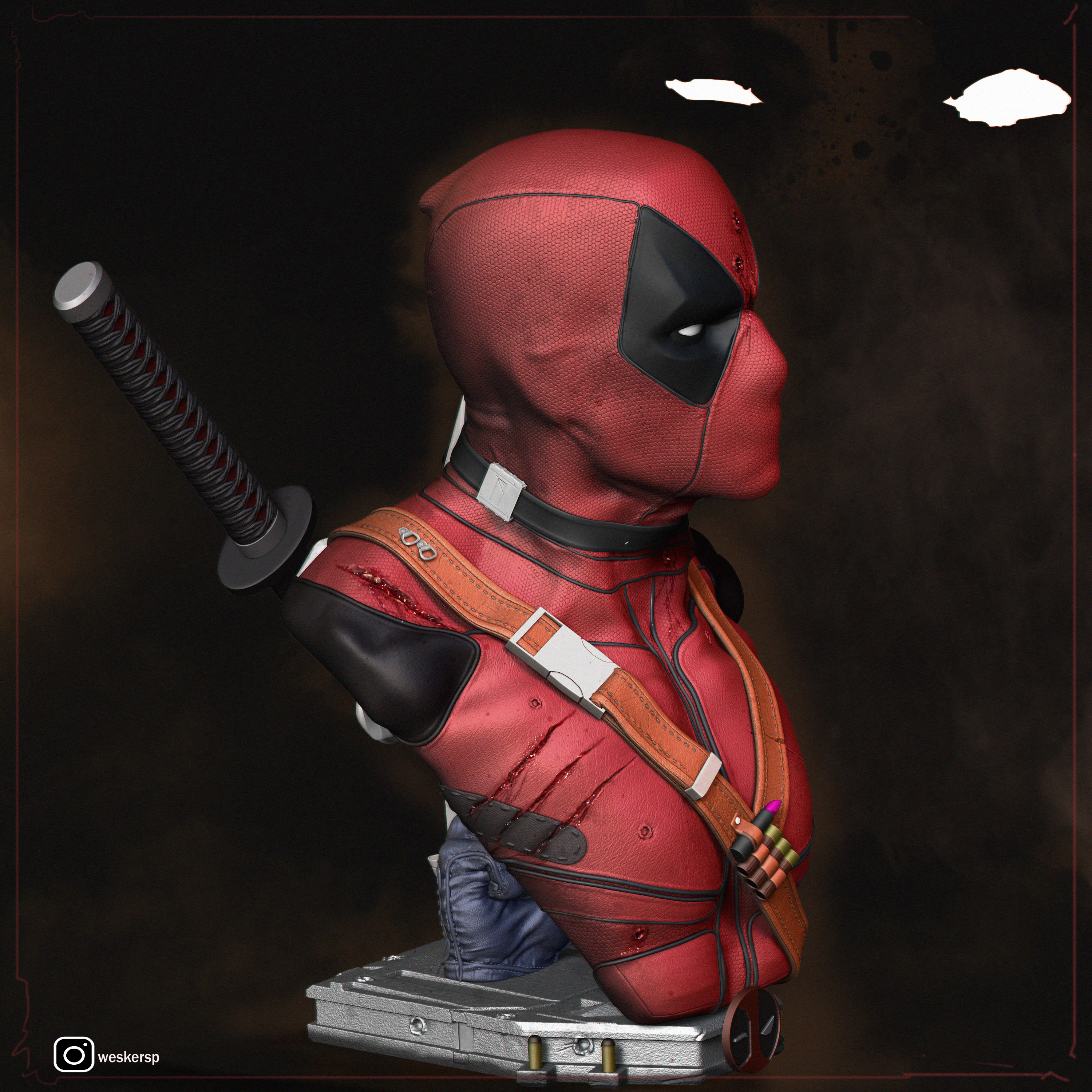DEADPOOL BUST STATUE - ZBrushCentral